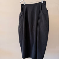 Nylon Lantern Skirt - Black