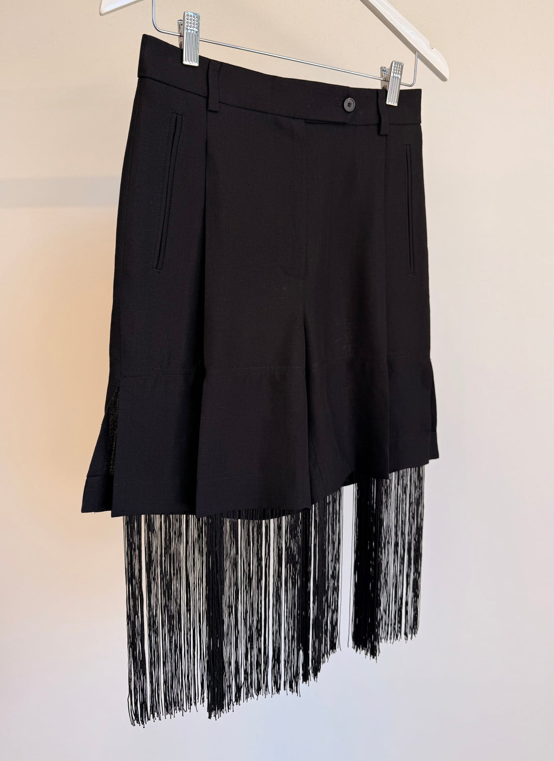 Crag Fringed Shorts - Blac