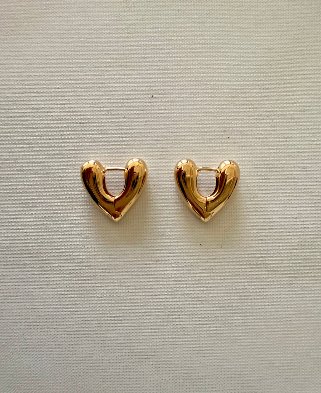 Small  Heart Hoops - Gold