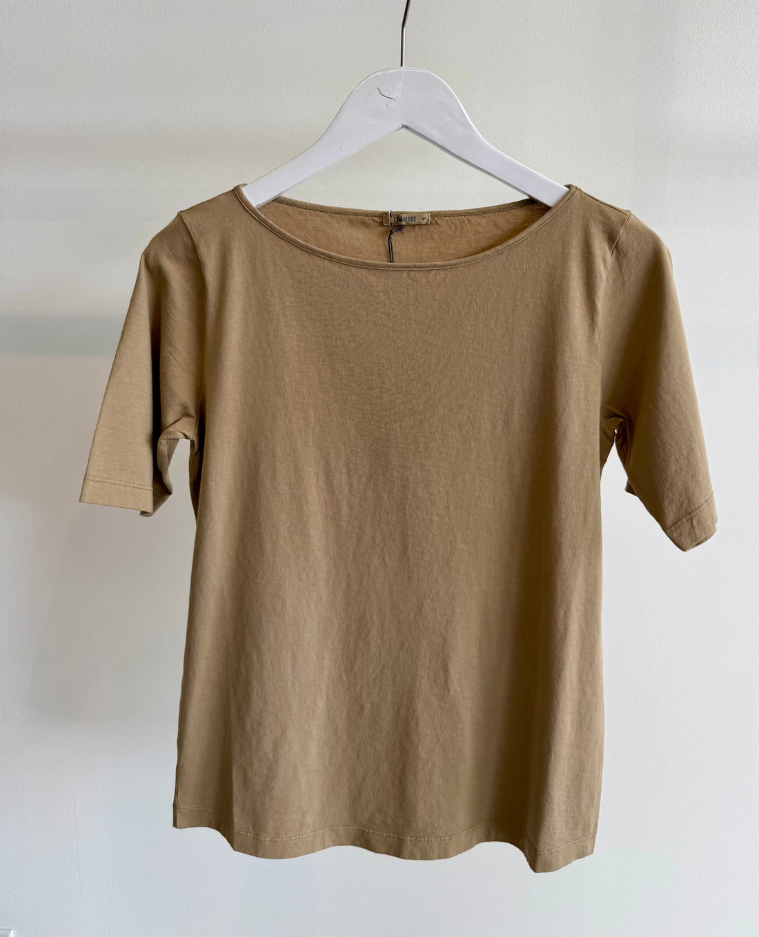 F152 - Ballet Neck Tee - Camel