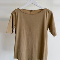 F152 - Ballet Neck Tee - Camel