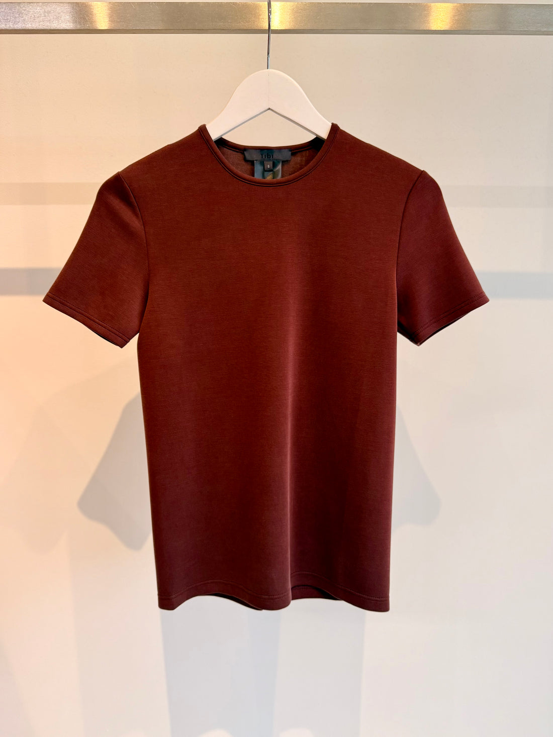 Feather Weight Viscose Neoprene Short Sleeve T - Bordeaux