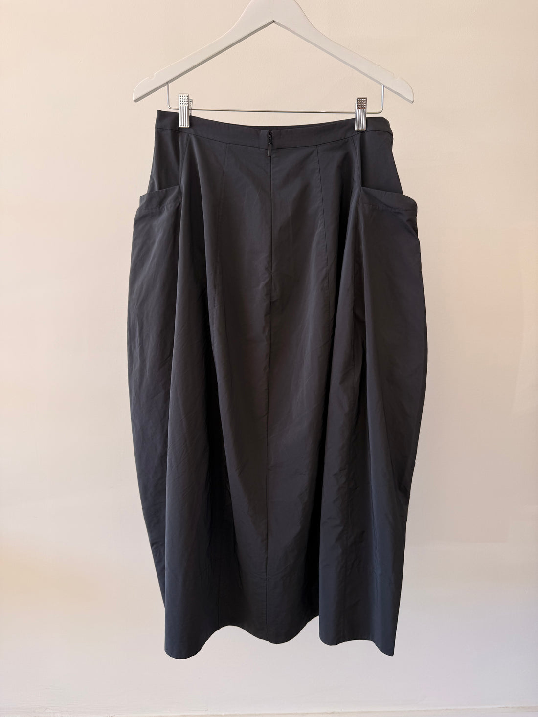 Nylon Lantern Skirt - Black