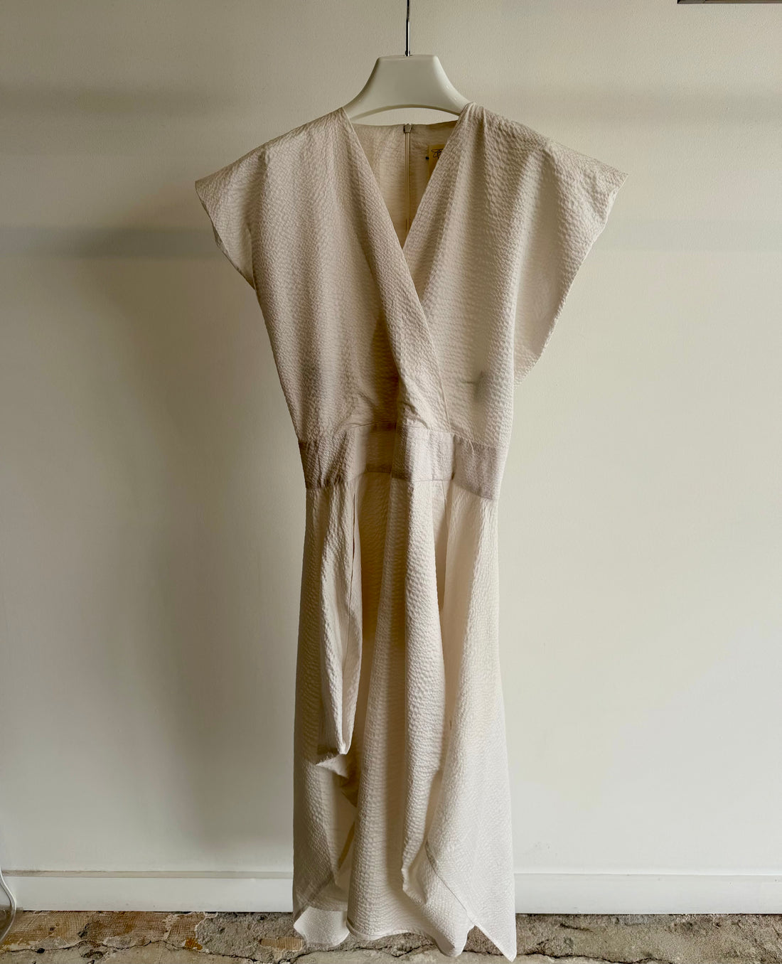 Wrap Nio Dress - Ripple Twill - Chalk