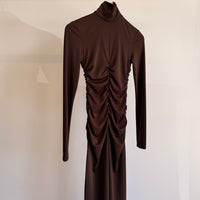 Shirred Maxi Dress - Earth
