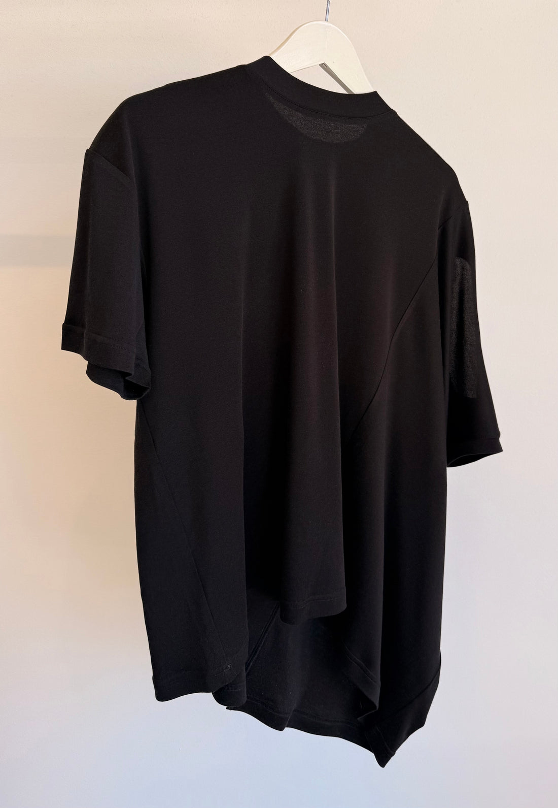Combined Silk Tee Shirt - Black