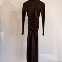 Shirred Maxi Dress - Earth