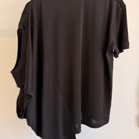 Combined Silk Tee Shirt - Black