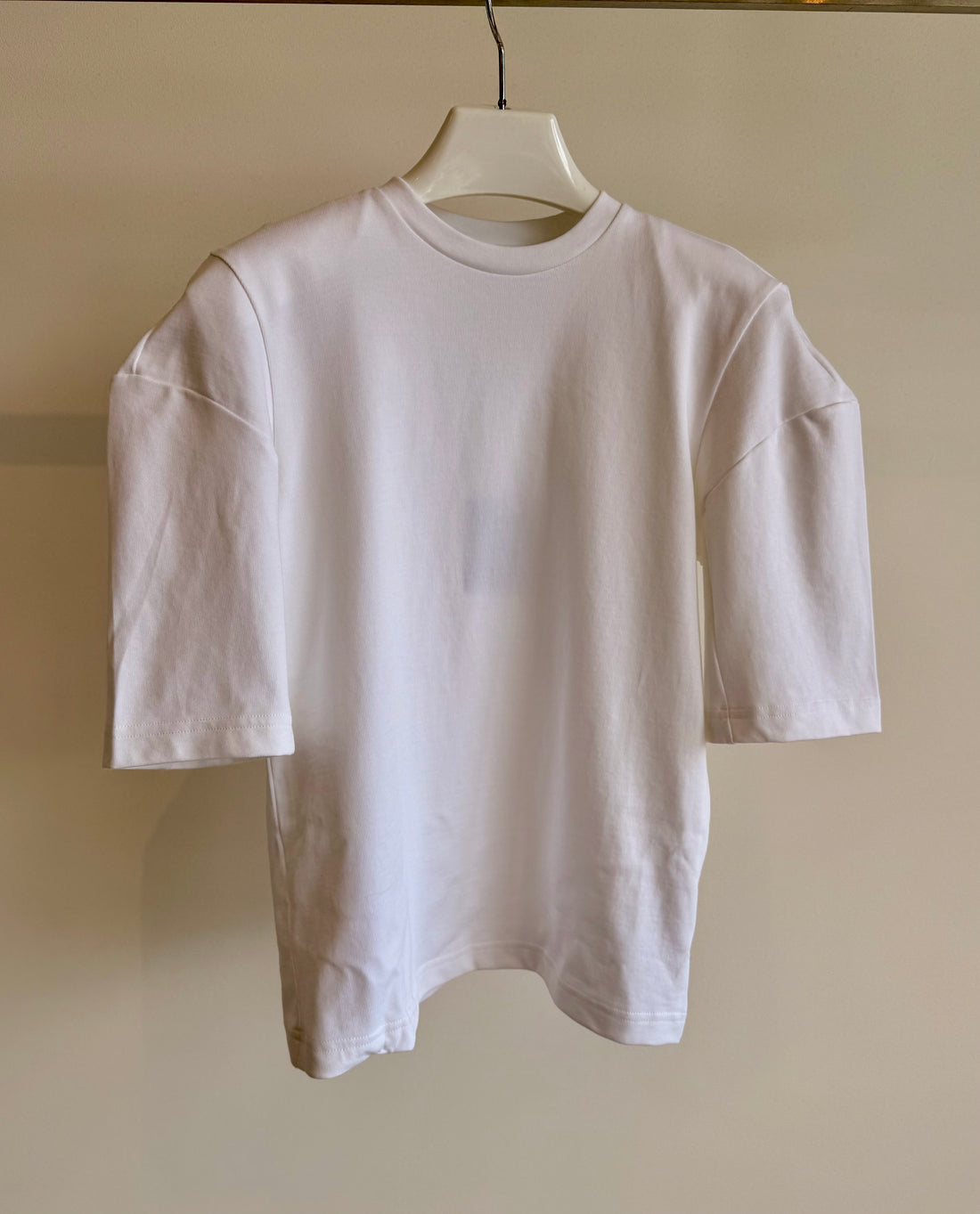 Perfect Hinged Sleeve T - White