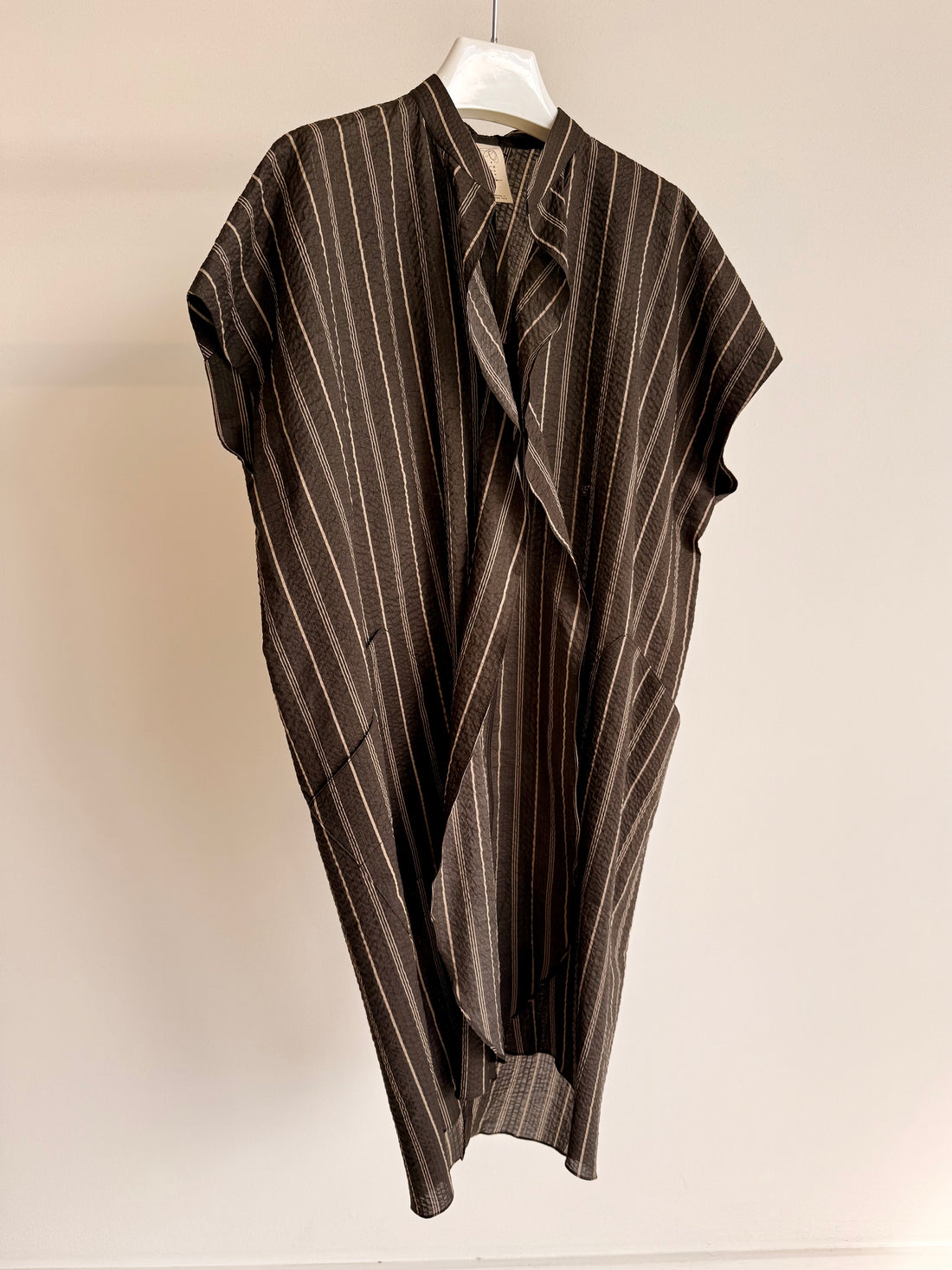 Fin Gaban Dress - Ripple Stripe - Brown/Tan