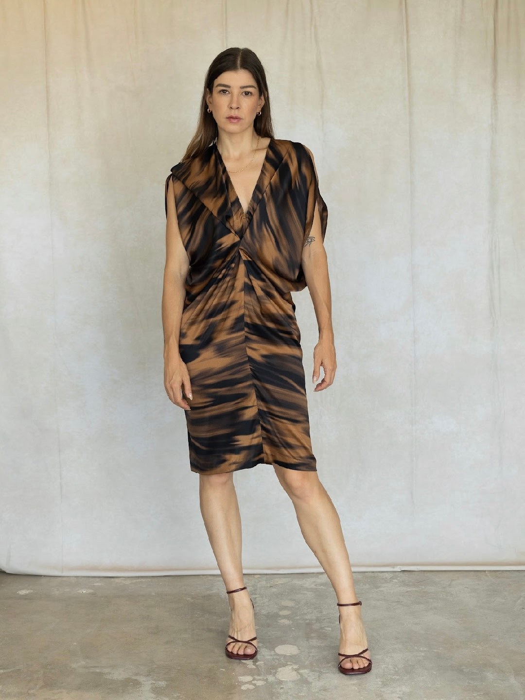 Mui Dress - Bronze / Black