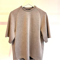 Feather Weight Viscose Neoprene Short Sleeve T - Grey