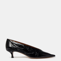 Babouche Kitten Heel - Black Patent