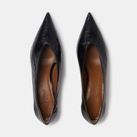 Babouche Kitten Heel - Black Patent