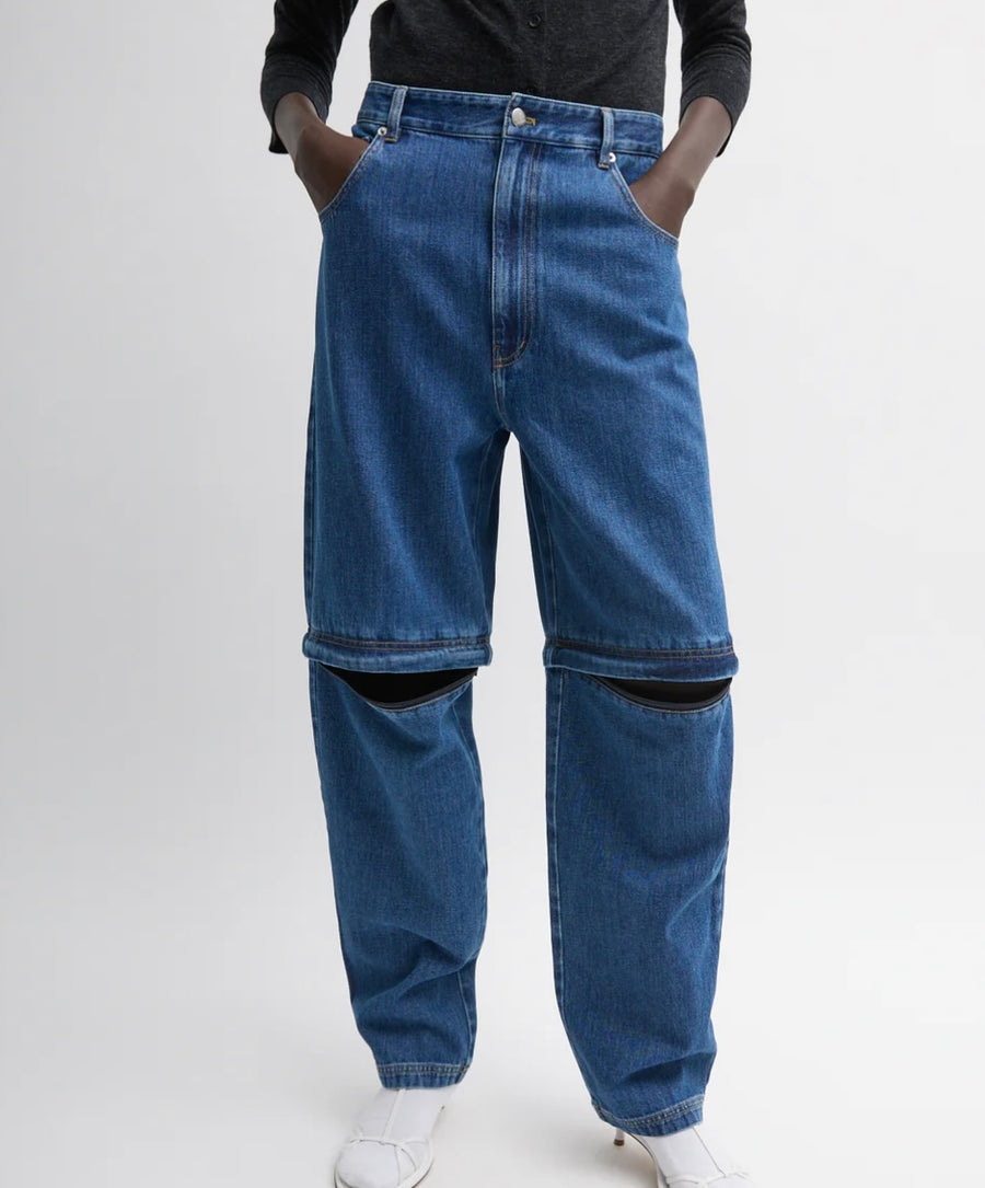 Lars Denim Convertible Zip Jean - Classic Blue