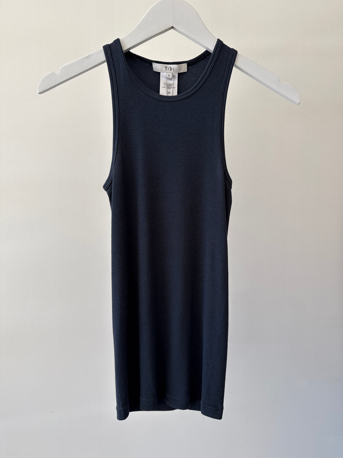 Circular Fine Rib Tank - Blue Fog