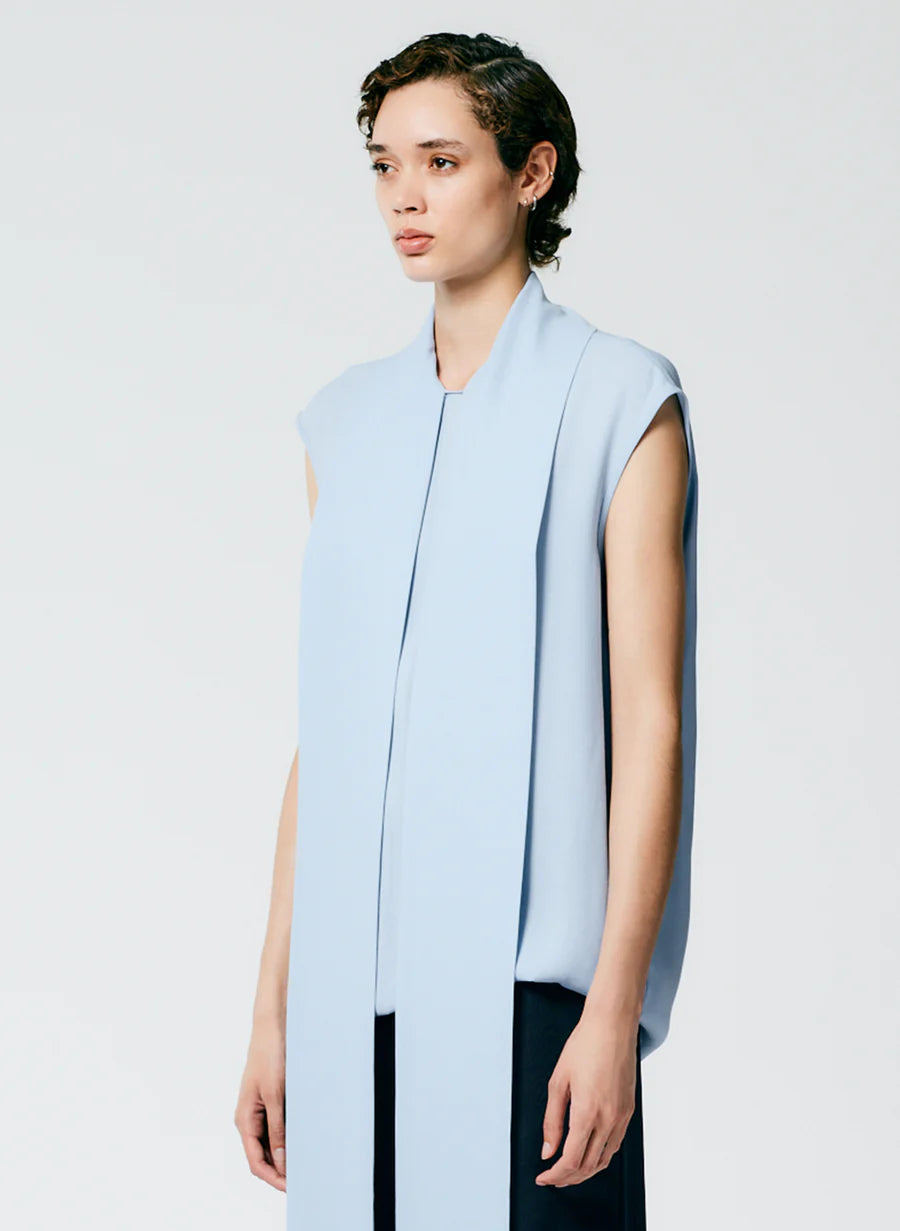 Feather Weight Eco Crepe Sleeveless - Bablu Baby Blue