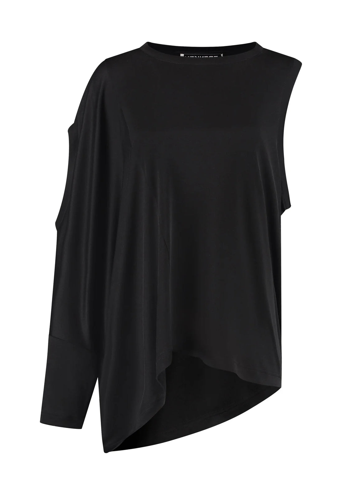 Combined Silk Tee Shirt - Black
