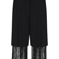 Crag Fringed Shorts - Blac