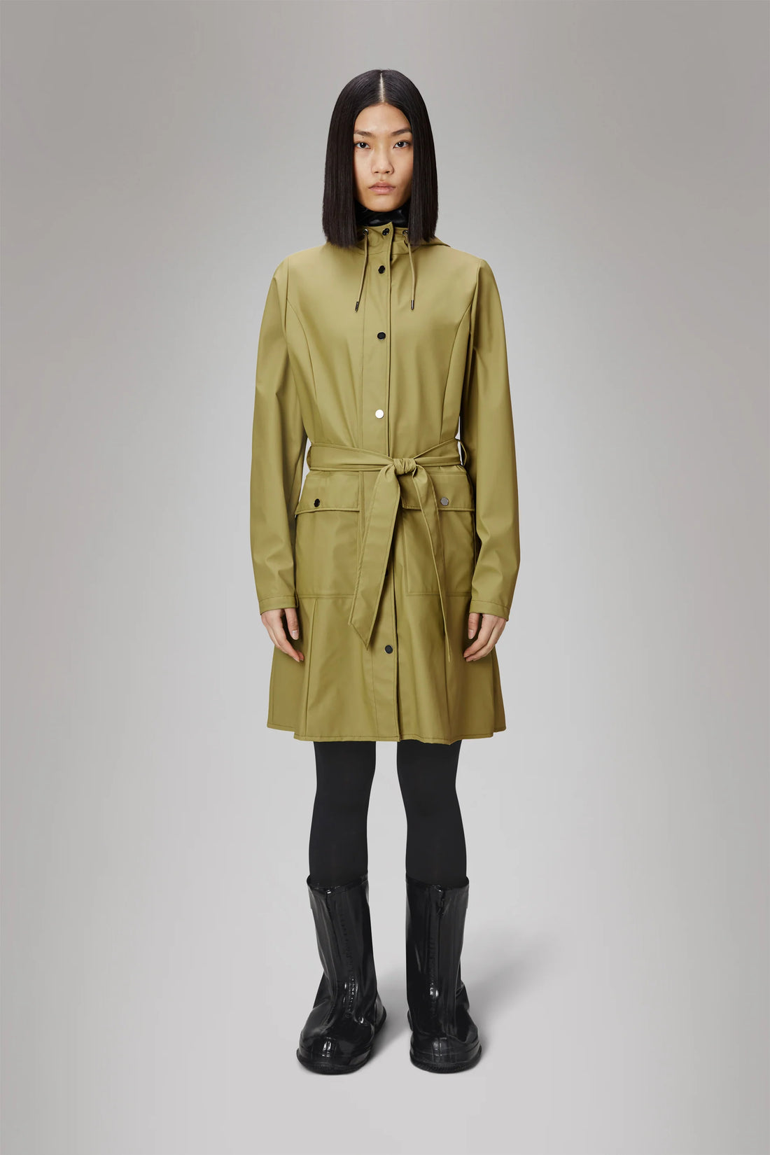 Curve Long Jacket - Khaki