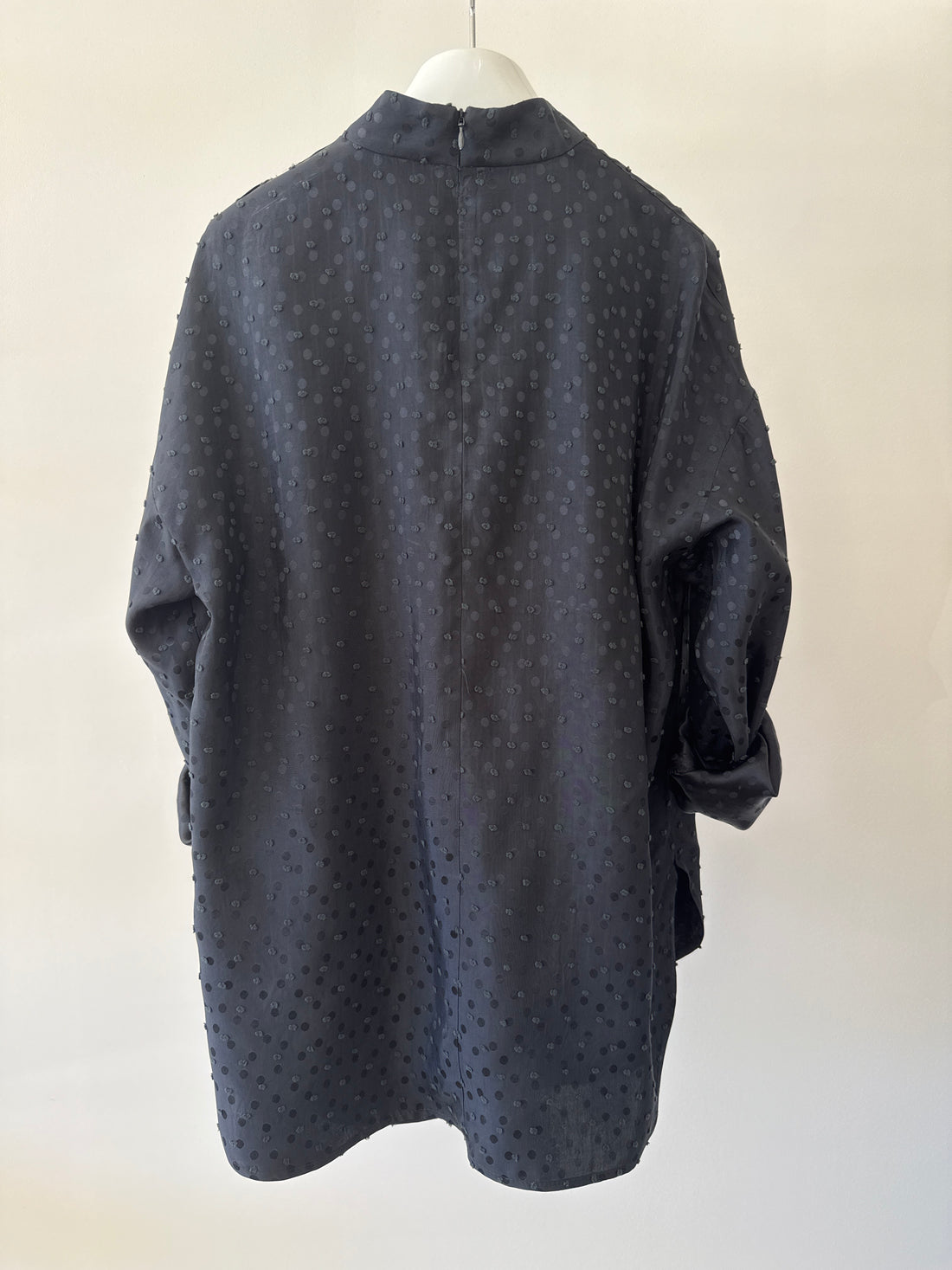 Asymmetric Cowl Shirt - Black