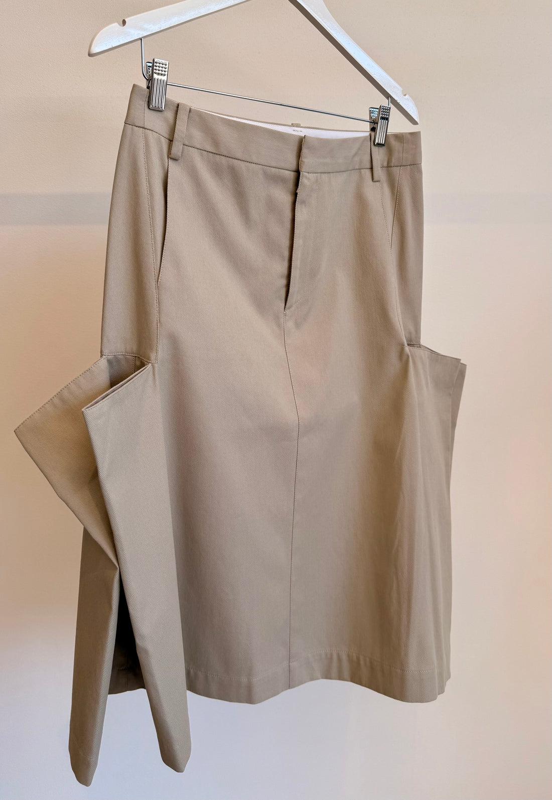 Luxe Spring Tuck Pleat Skirt - Taupe