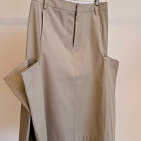 Luxe Spring Tuck Pleat Skirt - Taupe