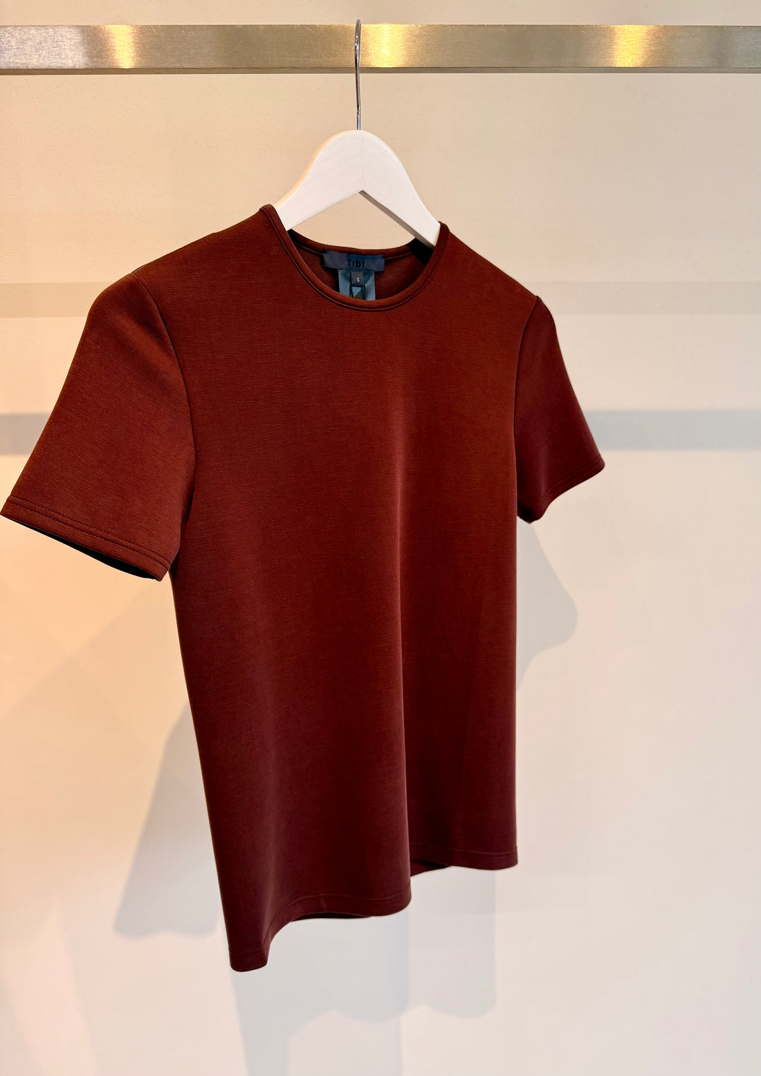 Feather Weight Viscose Neoprene Short Sleeve T - Bordeaux