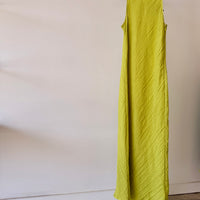 The Crinkled Slip Midi Bias Dress - Pea Pod