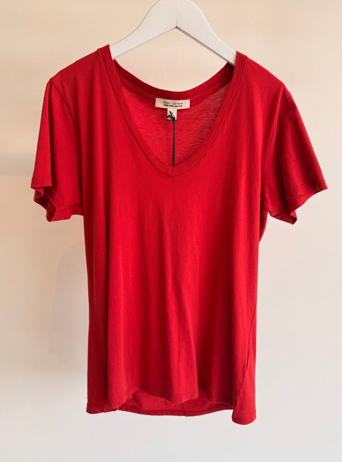 Carol VNeck Tee - Washed Red