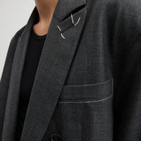 Ellis Suiting Chopped Blazer - Grey