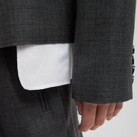 Ellis Suiting Chopped Blazer - Grey