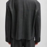 Ellis Suiting Chopped Blazer - Grey