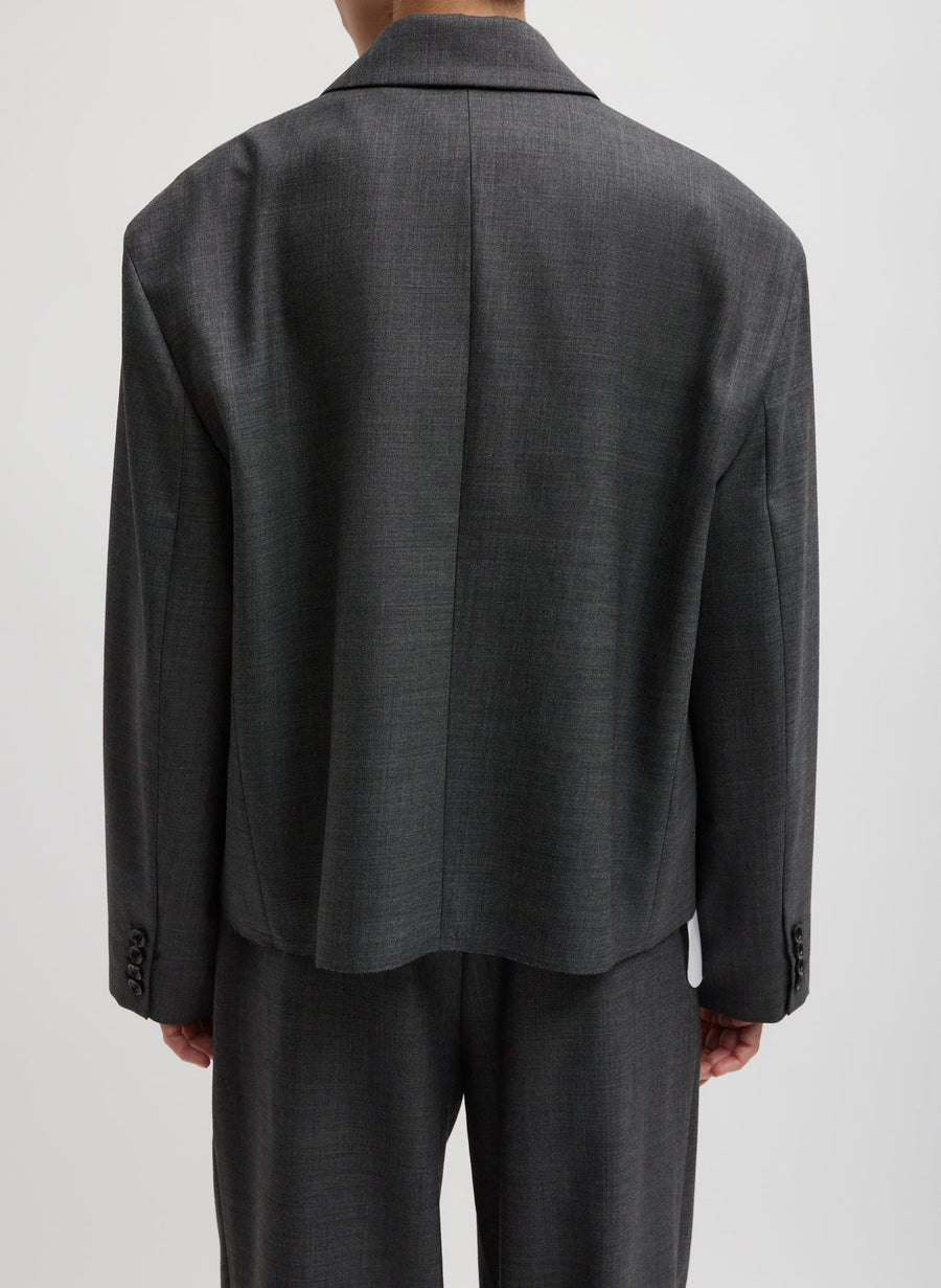 Ellis Suiting Chopped Blazer - Grey