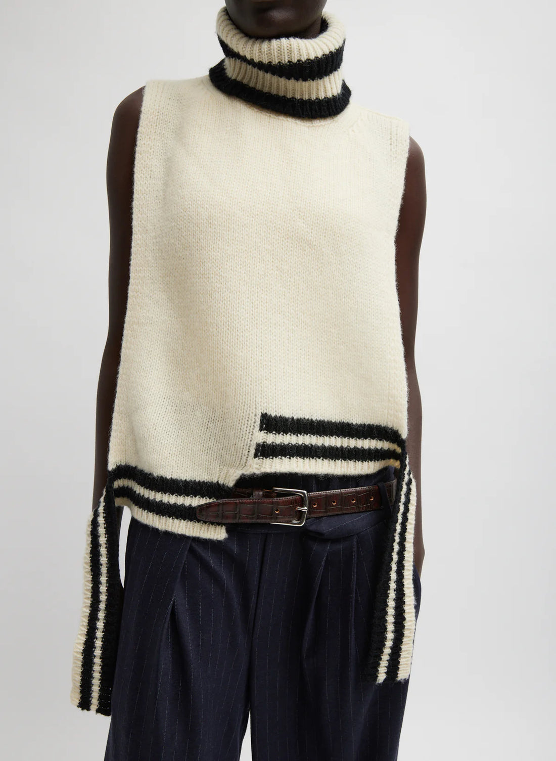 Soft Lambswool Sporty Turtleneck Dicky - Ivory Multi