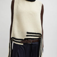 Soft Lambswool Sporty Turtleneck Dicky - Ivory Multi