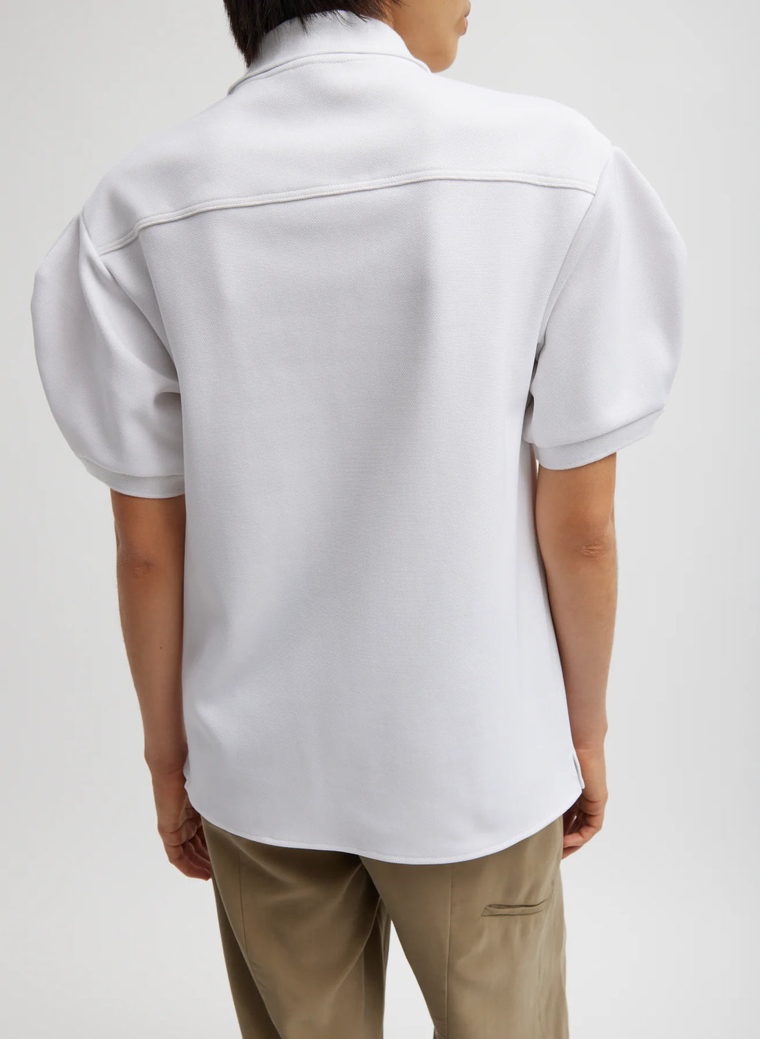 Luxe Pique Polo Shirt - White