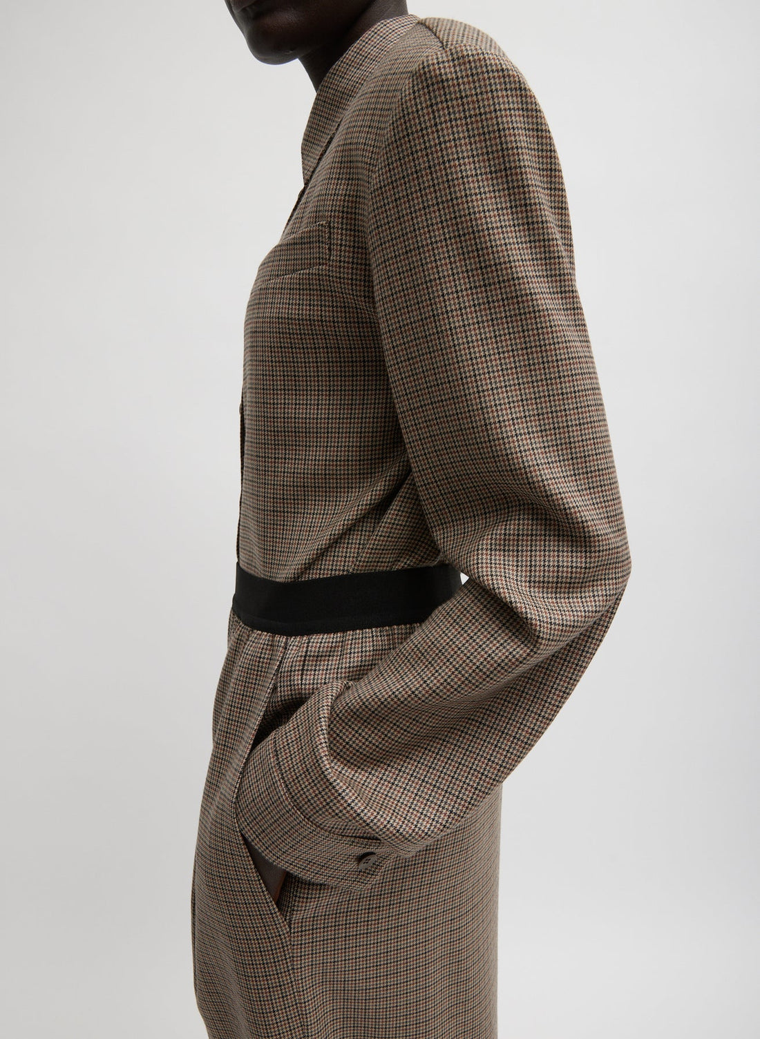 Thomas Menswear Check Detached Shirt - Tan Check