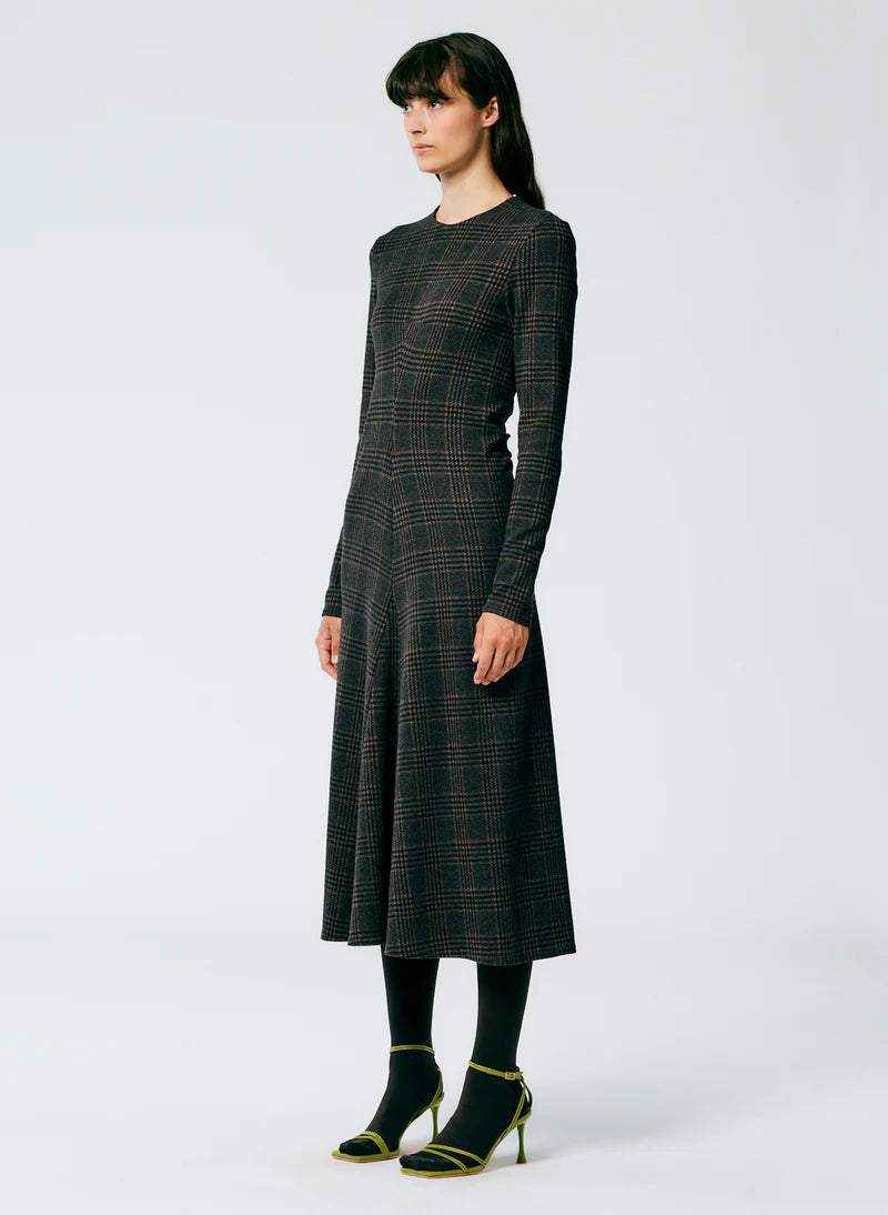 Lutz Knit Midi Godet Dress