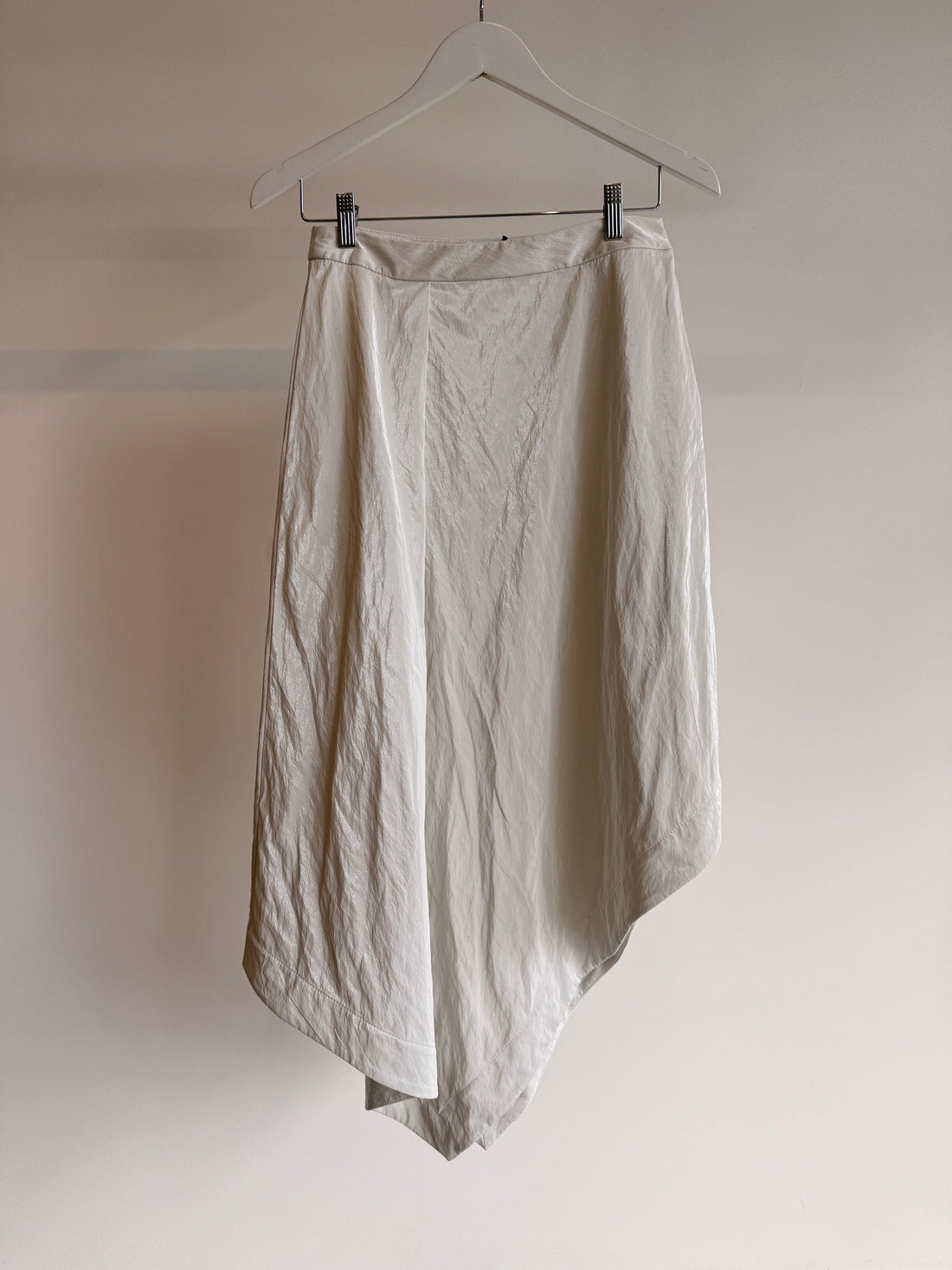 A-Line Asymmetric Skirt - Optic White