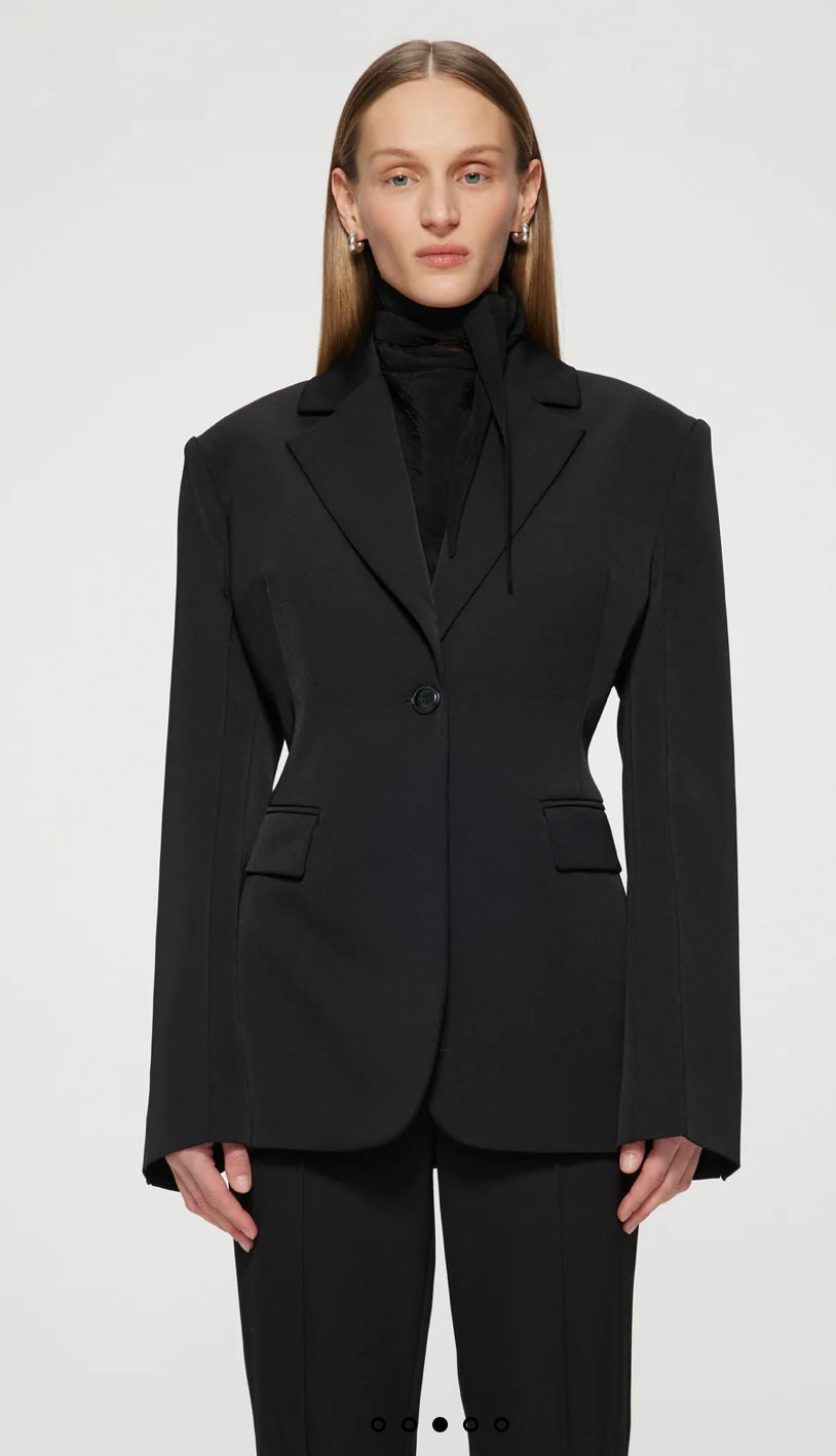 Waisted Blazer - Black