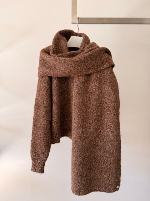 Chunky Scarf - Brown Melange