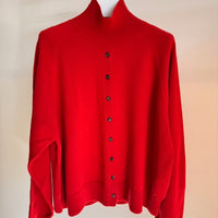 Buttoned Sweater - Red