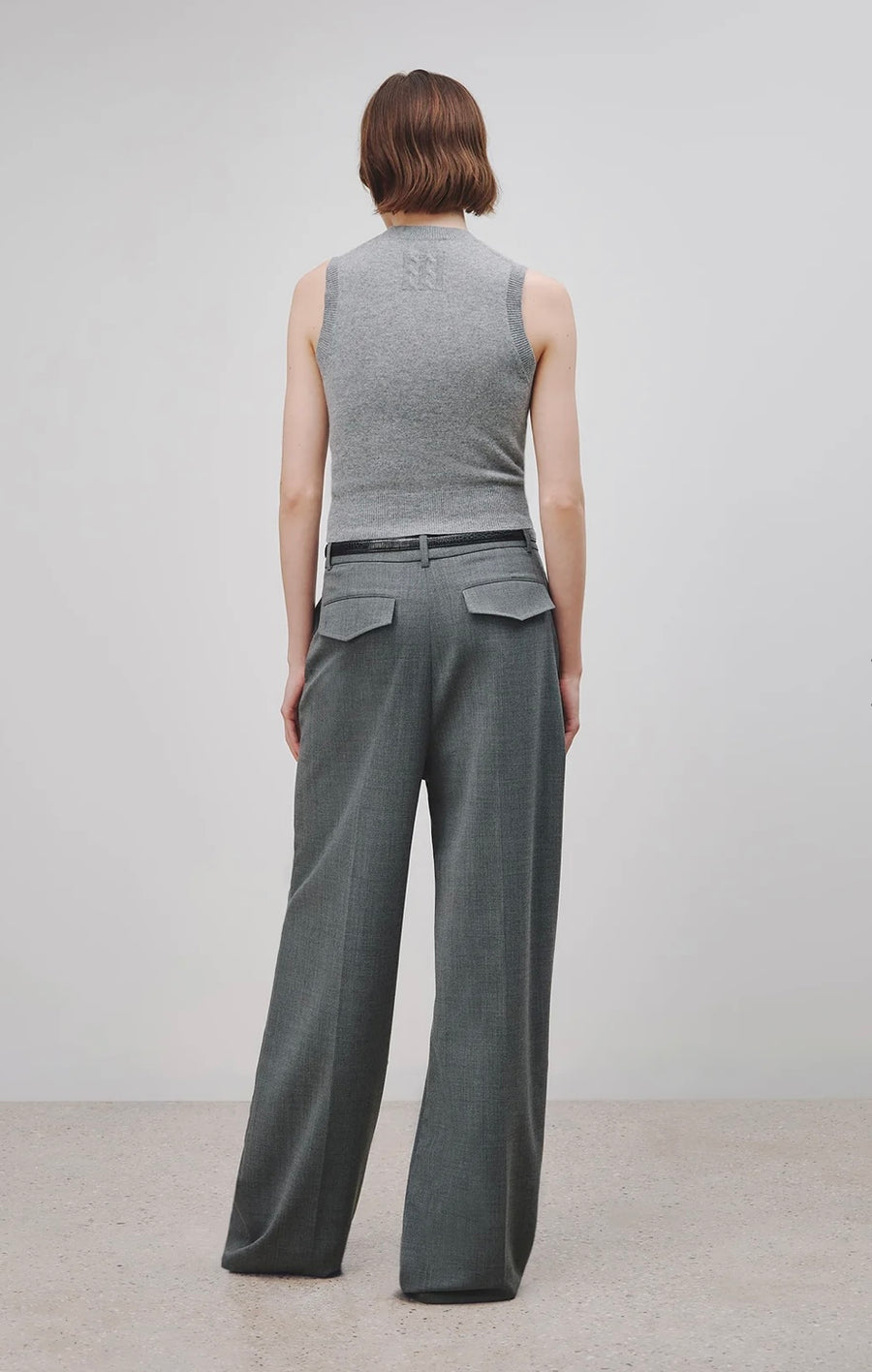 May Sweater Tank - Light Grey Melange