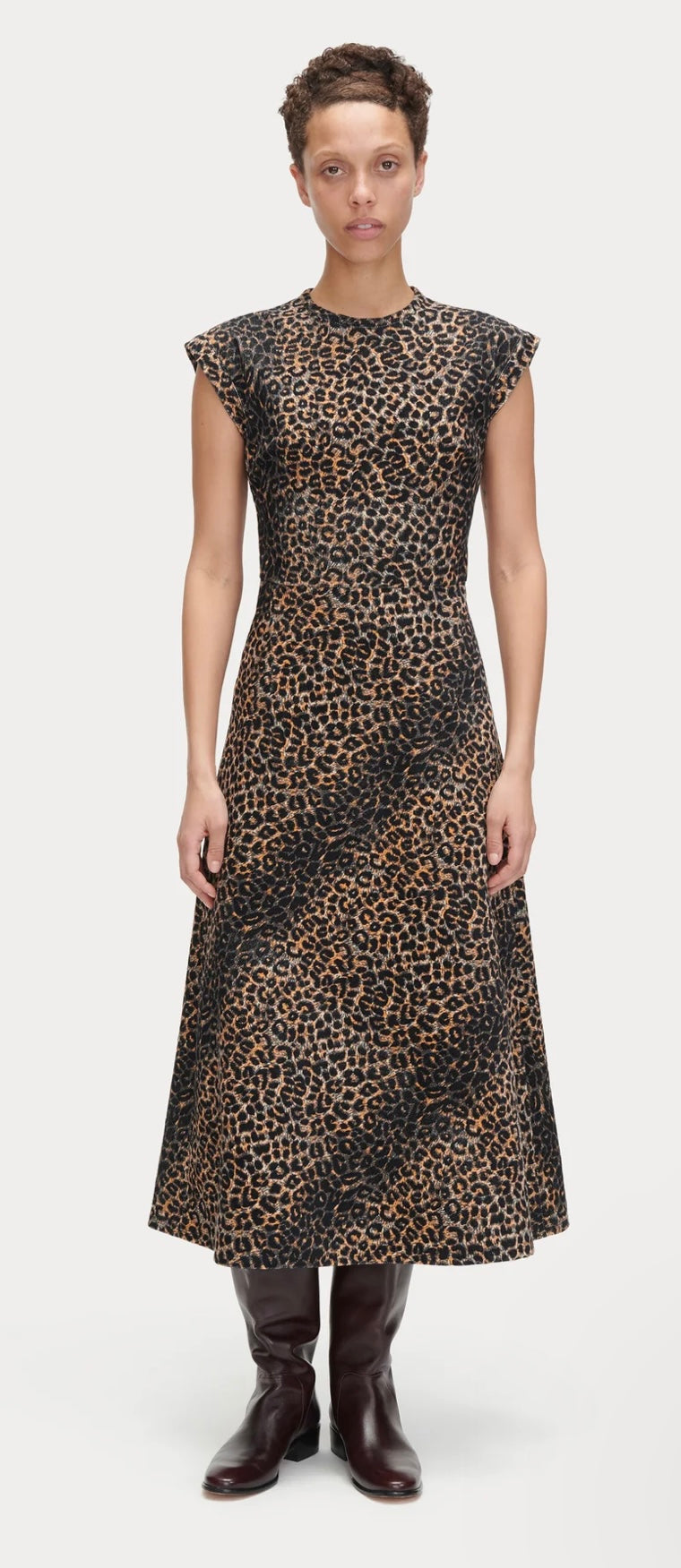 Adri Dress - Leopard Corduroy