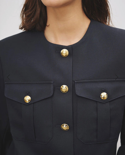 Maurine Cropped Jacket - Black