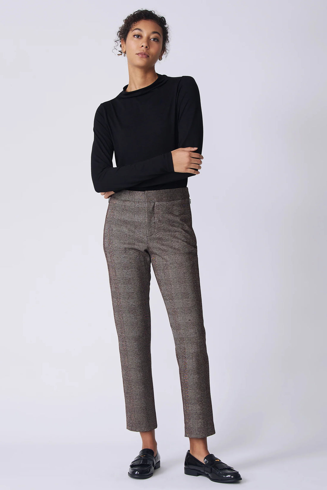 Madison Pant - Brown Plaid