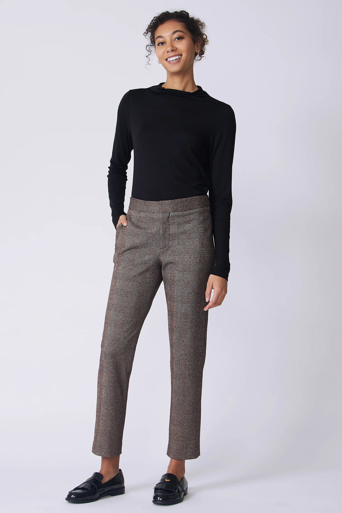 Madison Pant - Brown Plaid