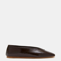 Luna Slipper Chocolate Patent Leather