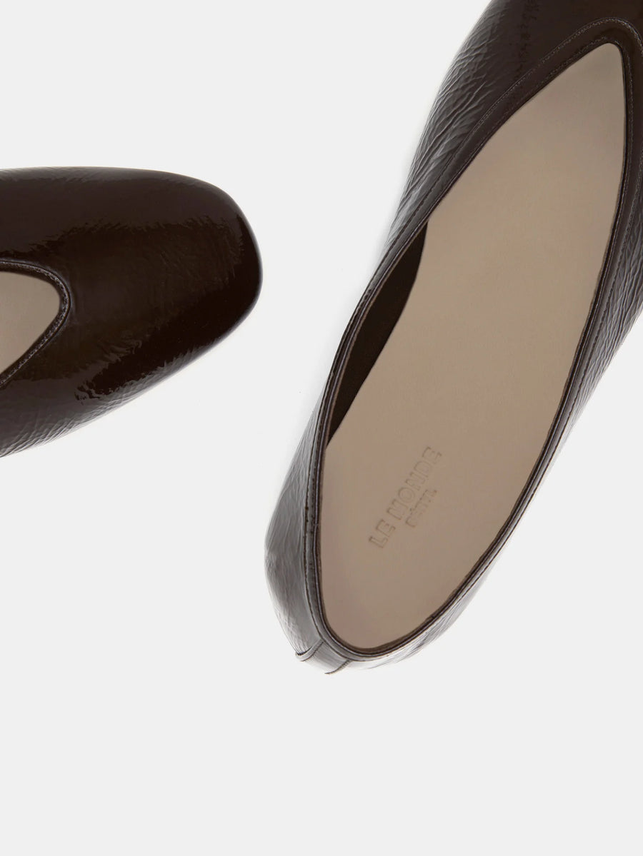 Luna Slipper Chocolate Patent Leather